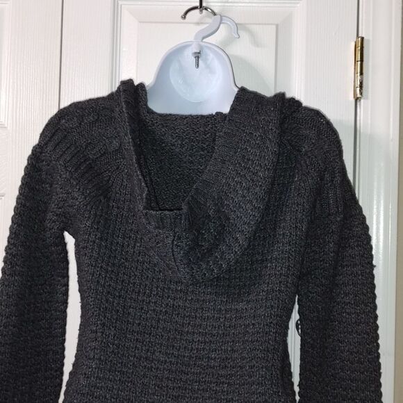 Old Navy gray sweater hoodie wool angor blend   Sz M - Picture 6 of 7